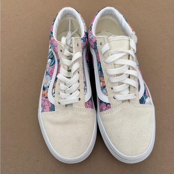 Vans Shoes - Suede & Floral Lace-Up Vans Sneakers
